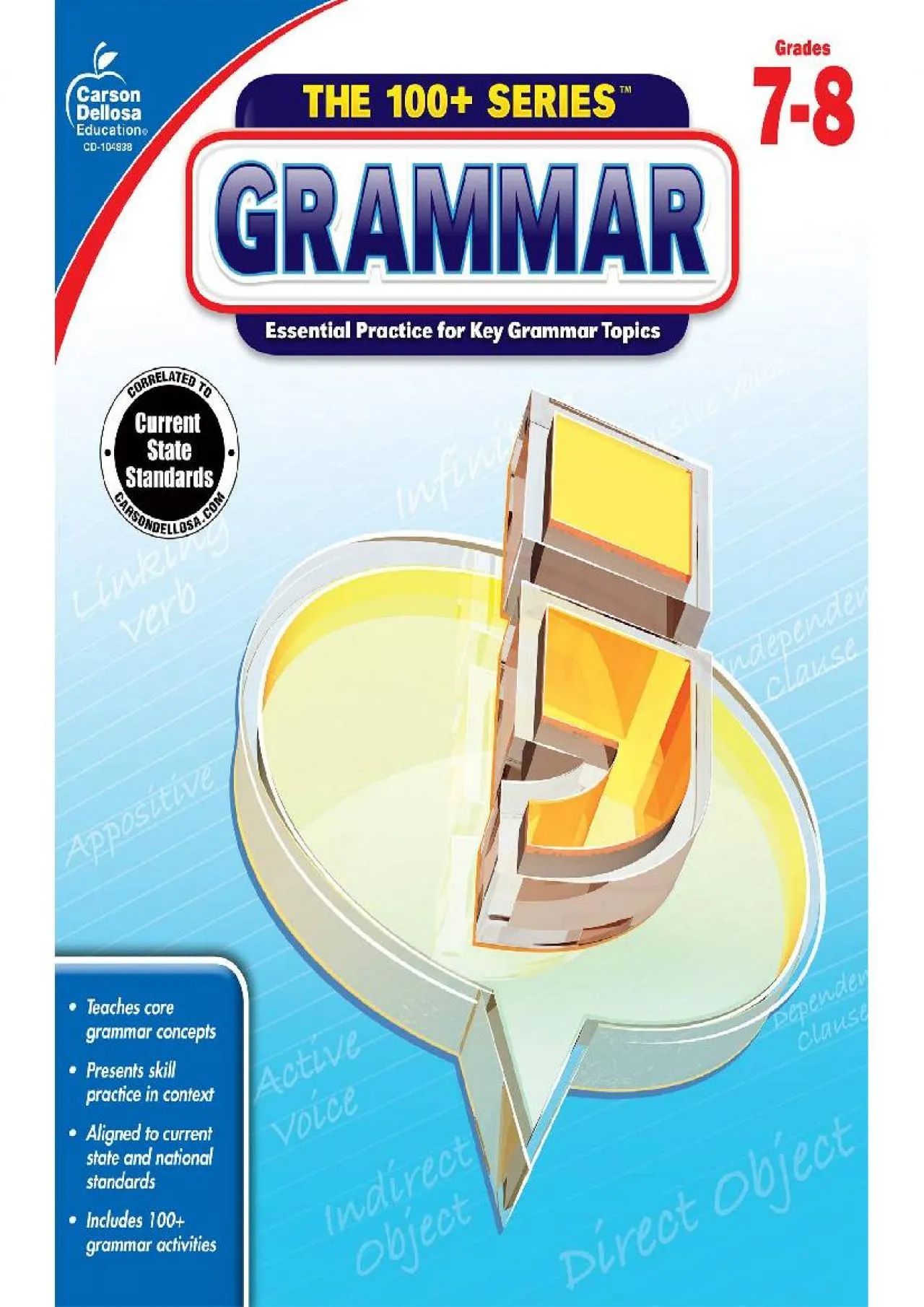 PDF-[EPUB] - Carson Dellosa | The 100 Series: Grammar Workbook Grades 7-8, Language Arts,