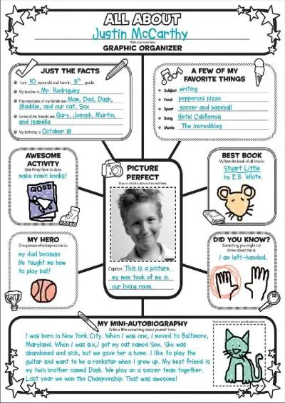 [READ] -  Graphic Organizer Posters: All-About-Me Web: 30 Fill-in Personal Posters for Students to Display with Pride