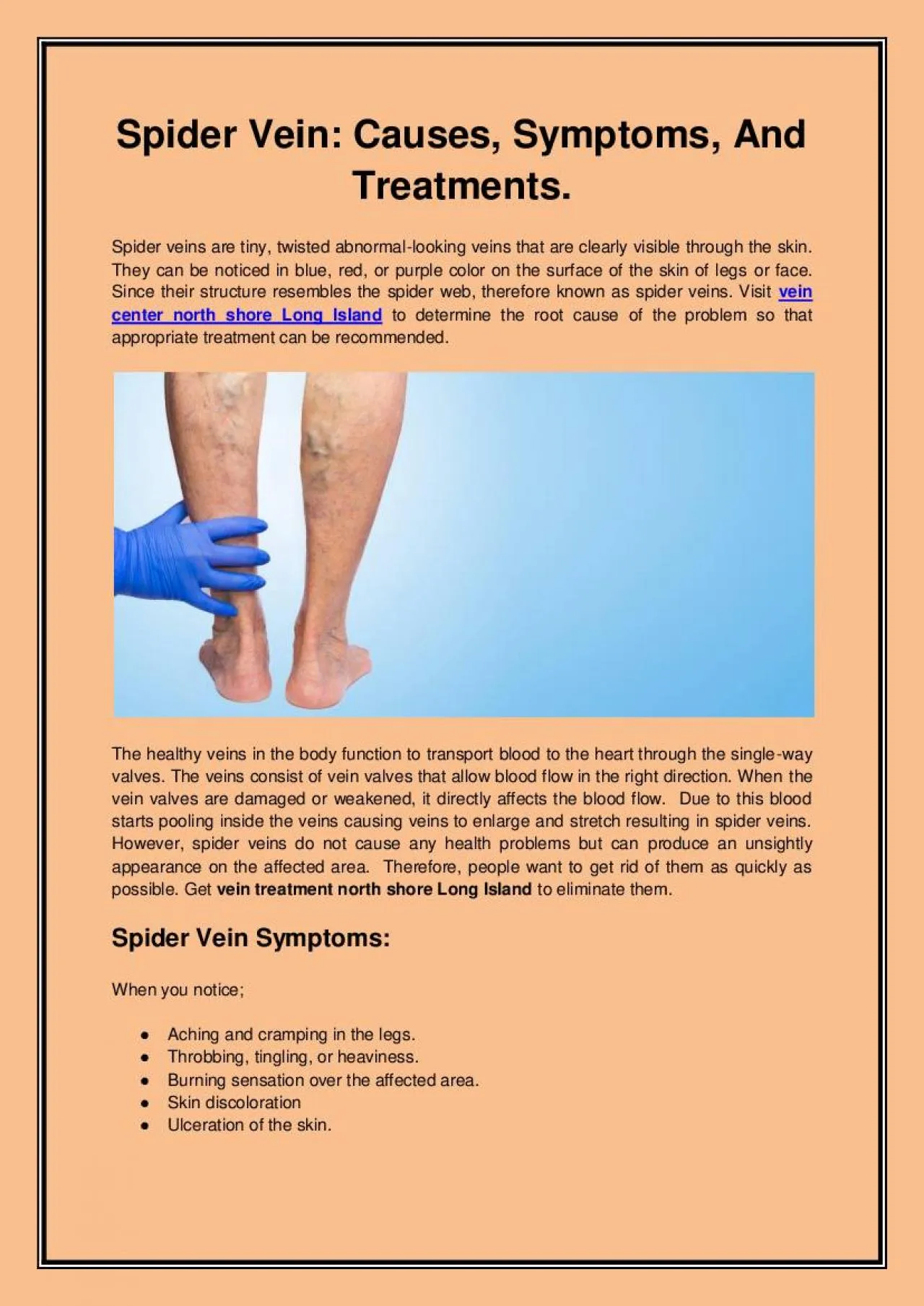 PDF-Spider Vein Causes, Symptoms, And Treatments