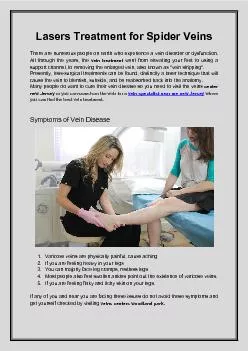 Lasers Treatment for Spider Veins