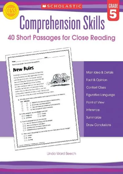 [DOWNLOAD] -  Comprehension Skills: Short Passages for Close Reading: Grade 5