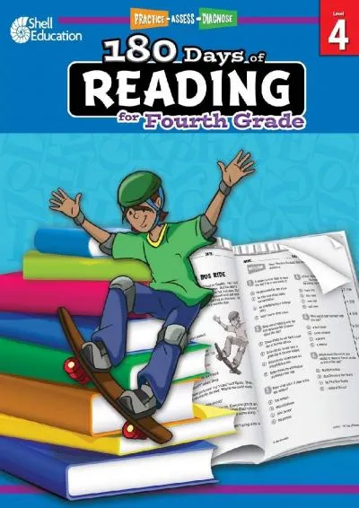 [EBOOK] -  180 Days of Reading: Grade 4 - Daily Reading Workbook for Classroom and Home, Reading Comprehension and Phonics Practice, ...