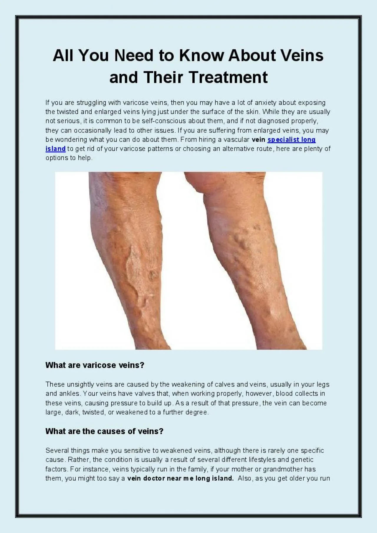 PDF-All You Need to Know About Veins and Their Treatment