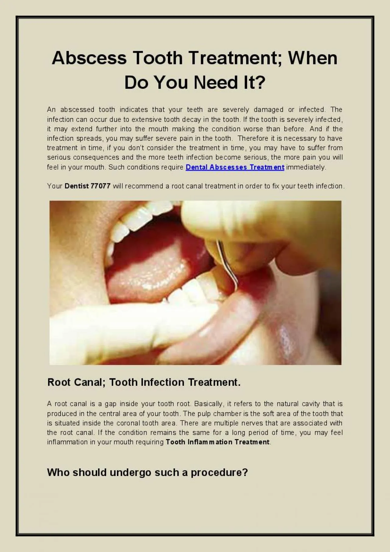 PDF-Abscess Tooth Treatment When Do You Need It