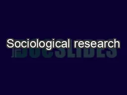 Sociological research