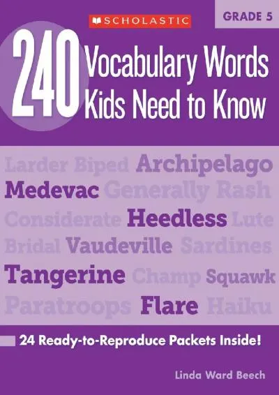 [DOWNLOAD] -  240 Vocabulary Words Kids Need to Know: Grade 5: 24 Ready-to-Reproduce Packets