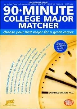 [READ] -  90-Minute College Major Matcher: Choose Your Best Major for a Great Career (Help