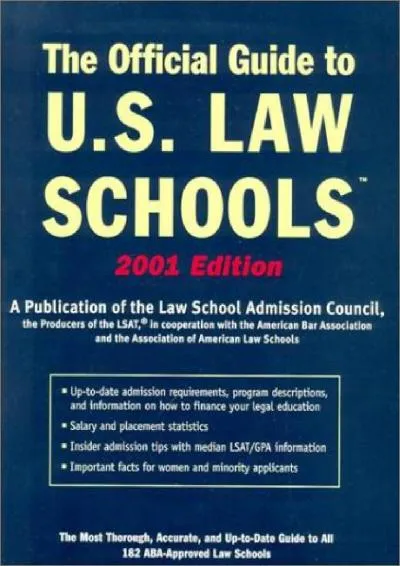 [DOWNLOAD] -  Official Guide to U.S. Law Schools 2001