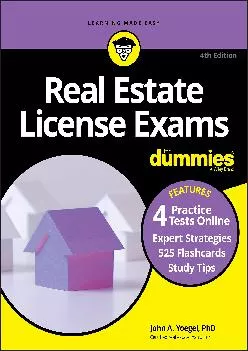 [EBOOK] -  Real Estate License Exams For Dummies with Online Practice Tests