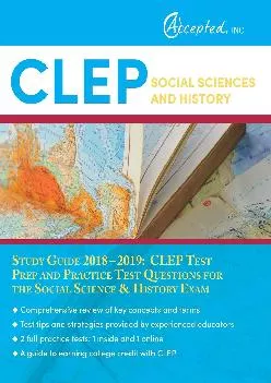 [DOWNLOAD] -  CLEP Social Sciences and History Study Guide 2018-2019: CLEP Test Prep and Practice Test Questions for the Social Science...