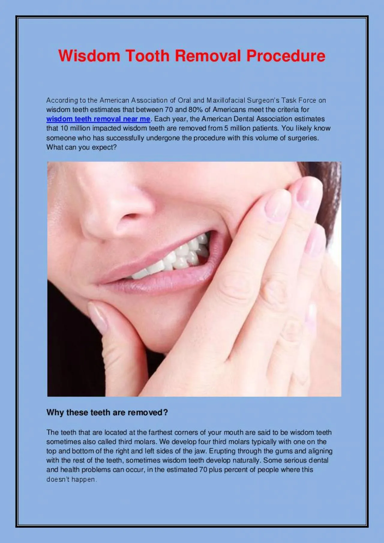 PDF-Wisdom Tooth Removal Procedure