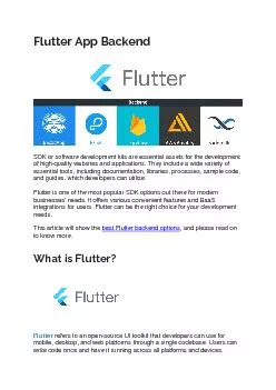 Flutter App Backend