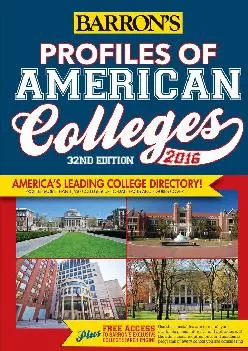 [EPUB] -  Profiles of American Colleges 2016 (Barron\'s Profiles of American Colleges)