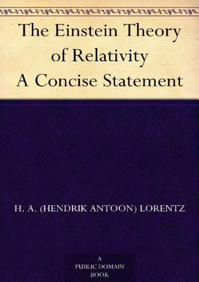 [READ] -  The Einstein Theory of Relativity A Concise Statement