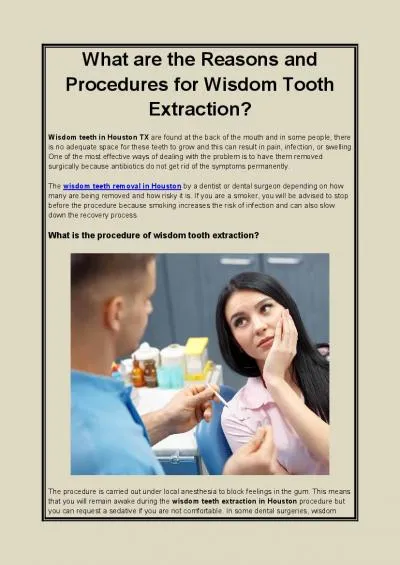 What are the Reasons and Procedures for Wisdom Tooth Extraction?