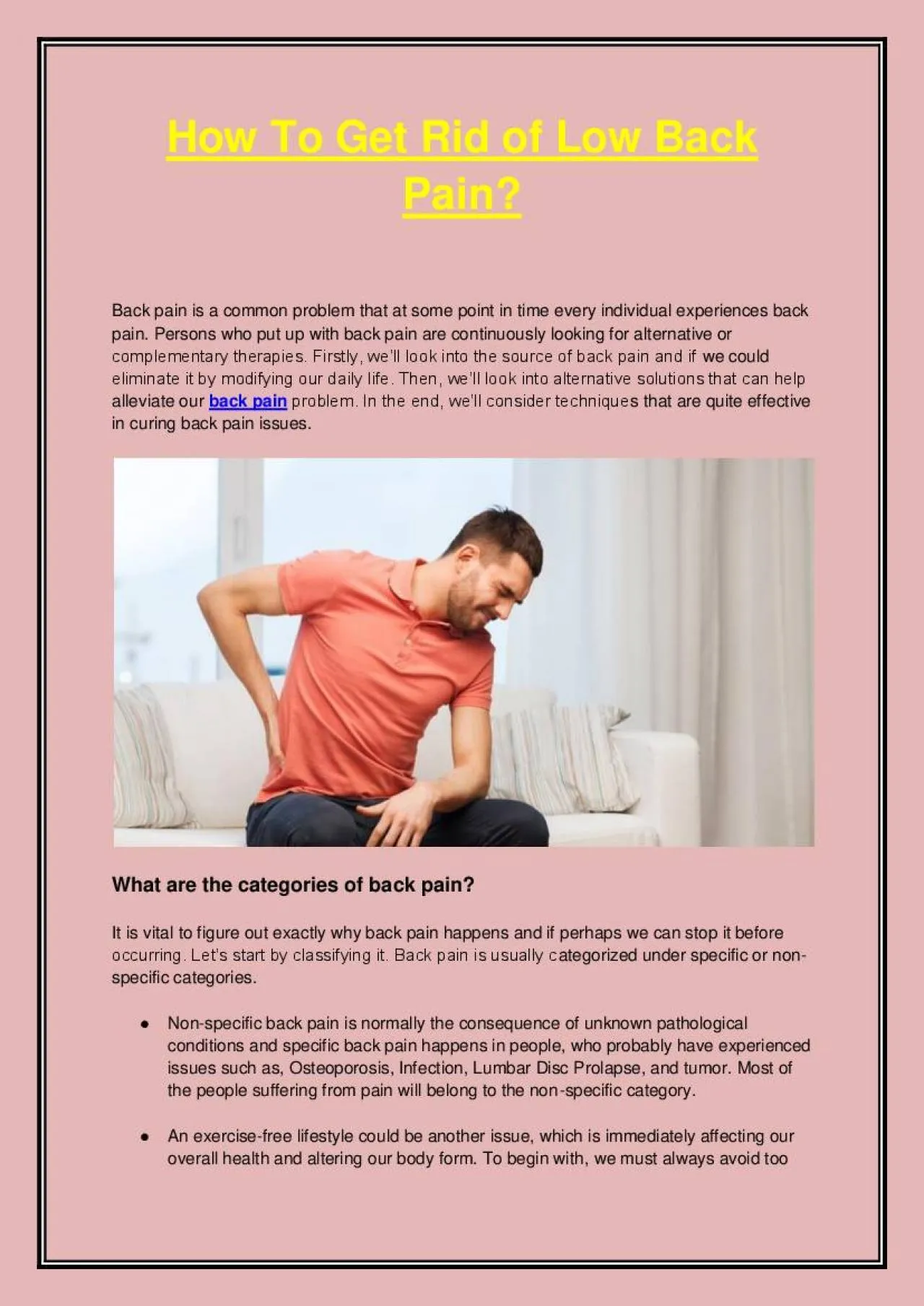 PDF-How To Get Rid of Low Back Pain?