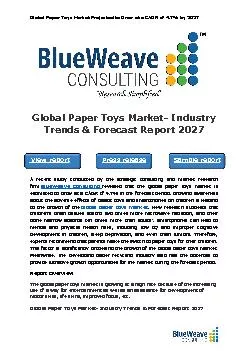 Global Paper Toys Market Size, Share, Growth & Forecast 2027 | BlueWeave