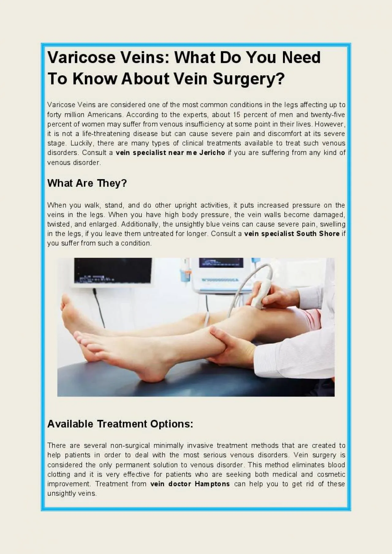 PDF-Varicose Veins: What Do You Need To Know About Vein Surgery?