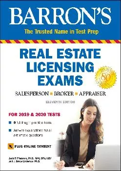 [EBOOK] -  Real Estate Licensing Exams with Online Digital Flashcards (Barron\'s Test