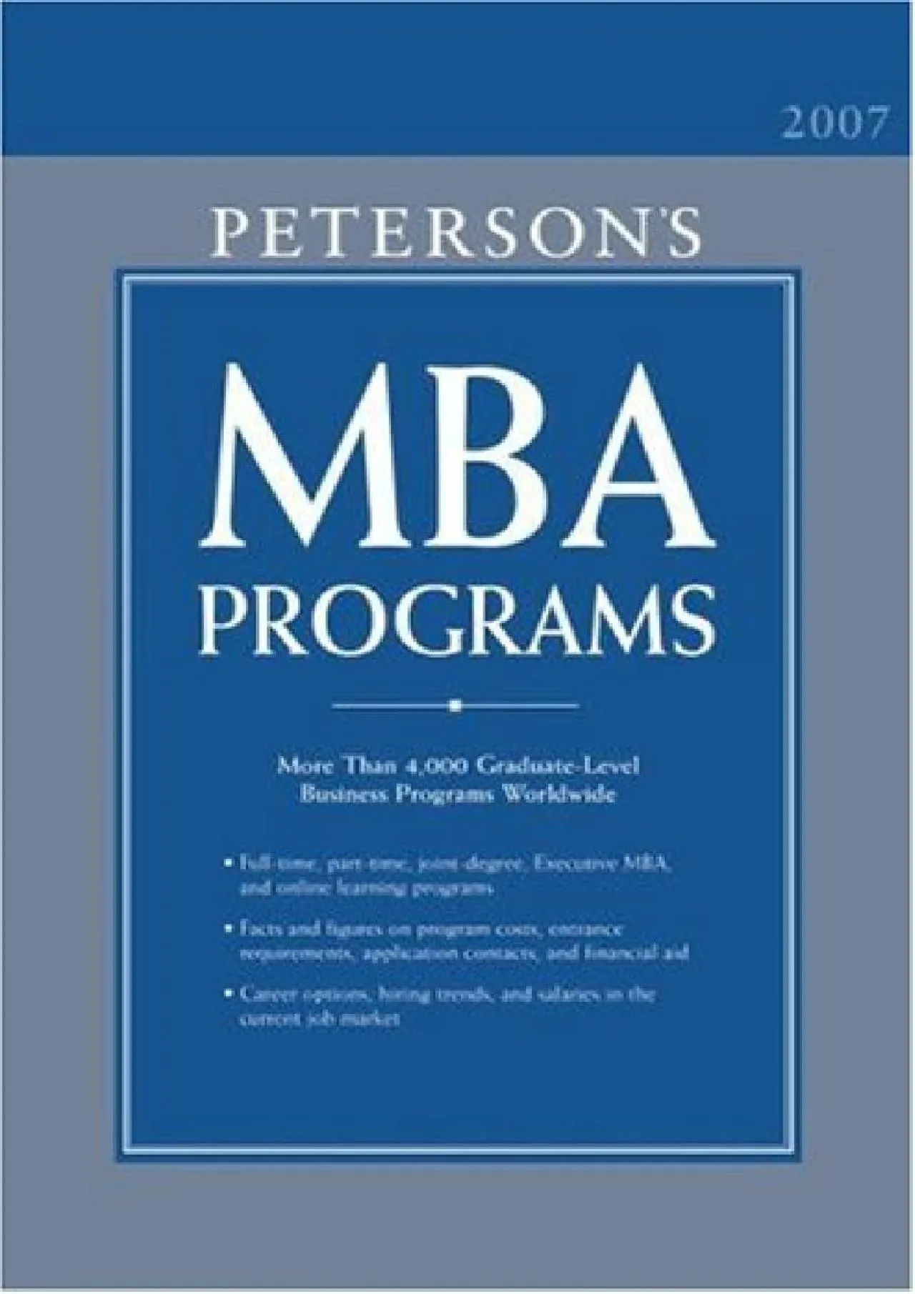 PDF-[READ] - MBA Programs 2007 (Peterson\'s MBA Programs)