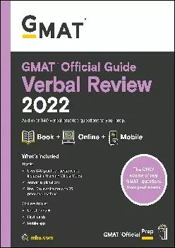 [READ] -  GMAT Official Guide Verbal Review 2022: Book + Online Question Bank
