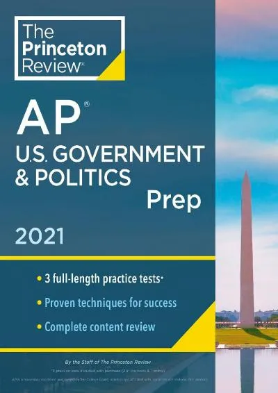 [EBOOK] -  Princeton Review AP U.S. Government & Politics Prep, 2021: 3 Practice Tests + Complete Content Review + Strategies & Techn...