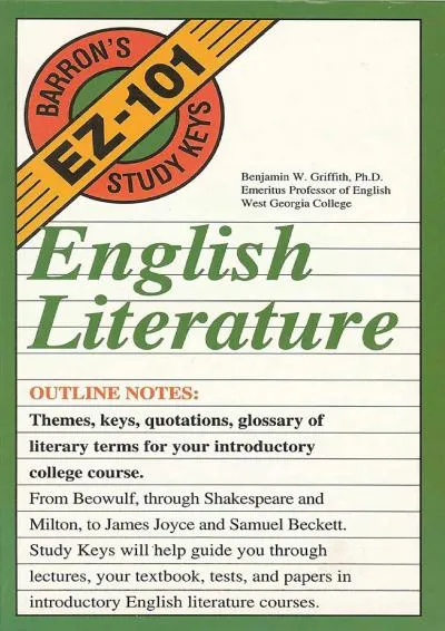 [READ] -  English Literature (EZ-101 Study Keys)