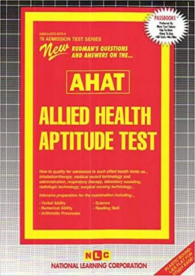 [READ] -  Allied Health Aptitude Test (AHAT) (Admission Test Series (ATS))