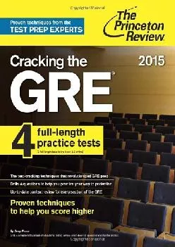 [EPUB] -  The Princeton Review Cracking the GRE 2015 (Graduate School Test Preparation)