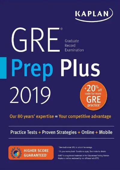 [READ] -  GRE Prep Plus 2019: Practice Tests + Proven Strategies + Online + Video + Mobile (Kaplan Test Prep)