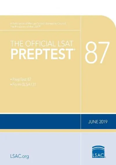 [EPUB] -  The Official LSAT PrepTest 87: (June 2019 LSAT)