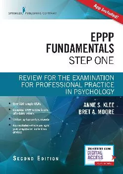 [EBOOK] -  EPPP Fundamentals, Step One: Review for the Examination for Professional Practice