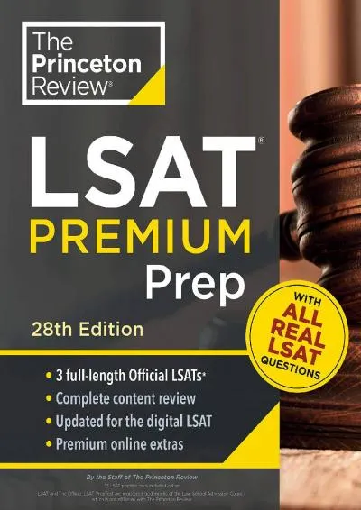 [EBOOK] -  Princeton Review LSAT Premium Prep, 28th Edition: 3 Real LSAT PrepTests + Strategies & Review + Updated for the New Test F...