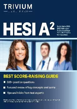 [EPUB] -  HESI A2 Study Guide 2022-2023: Admission Assessment Exam Prep with Practice Test Questions