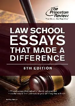 [EPUB] -  Law School Essays That Made a Difference, 6th Edition (Graduate School Admissions