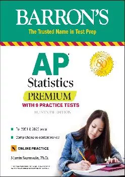 [EBOOK] -  AP Statistics Premium: With 9 Practice Tests (Barron\'s Test Prep)