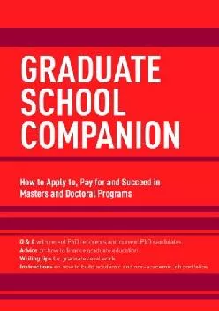 [DOWNLOAD] -  Graduate School Companion (Graduate School Admissions Guides)