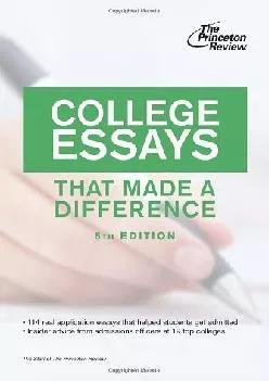 [READ] -  College Essays That Made a Difference, 5th Edition (College Admissions Guides)