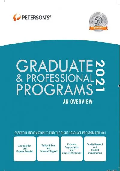 [EBOOK] -  Graduate & Professional Programs: An Overview 2021 (Peterson\'s Graduate & Professional Programs)