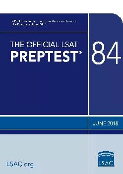 [DOWNLOAD] -  The Official LSAT PrepTest 84: (June 2018 LSAT)