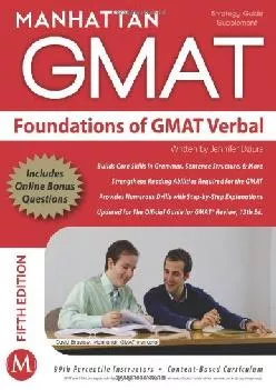 [EPUB] -  Foundations of GMAT Verbal Strategy Guide
