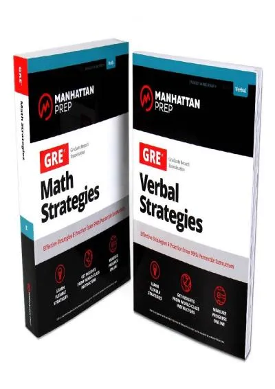 [EPUB] -  GRE Math & Verbal Strategies Set: Comprehensive Content Review & 6 Online Practice