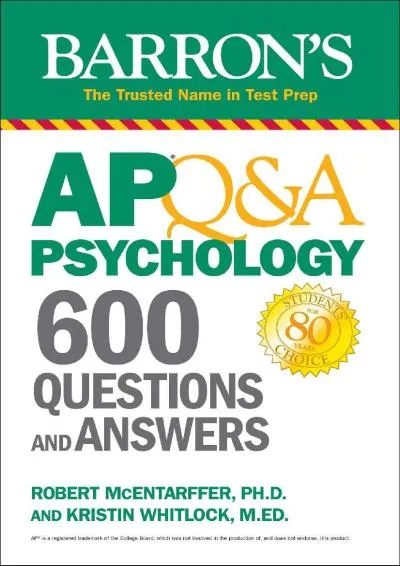 [EPUB] -  AP Q&A Psychology: 600 Questions and Answers (Barron\'s Test Prep)