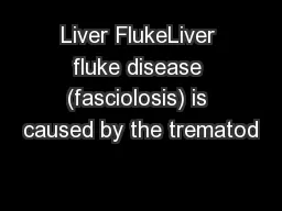 Liver FlukeLiver fluke disease (fasciolosis) is caused by the trematod