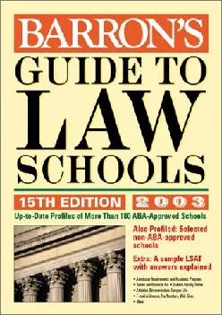 [DOWNLOAD] -  Barron\'s Guide to Law Schools: 15th Edition 2003