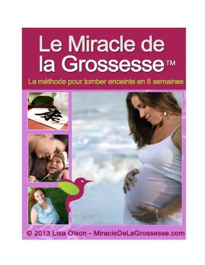 Le Miracle De La Grossesse PDF. Livre par Lisa Olson | EBook Gratuit