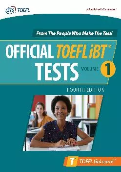 [READ] -  Official TOEFL iBT Tests Volume 1, Fourth Edition (Toefl Golearn!)