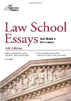 [EBOOK] -  Law School Essays that Made a Difference, 4th Edition (Graduate School Admissions Guides)