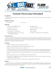 Fantastic Fluorescing ChlorophyllIntroductionWatch as chlorophyll tran