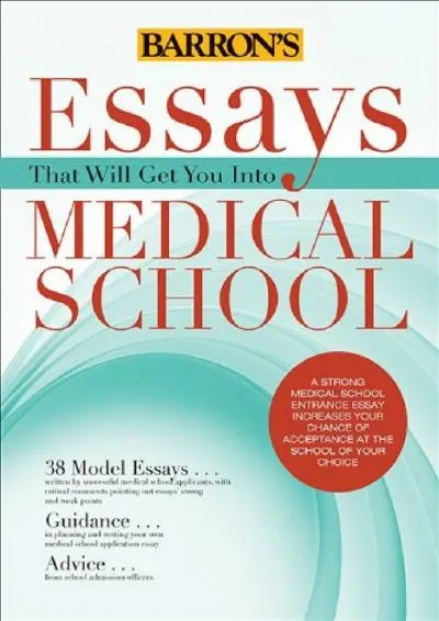 [EPUB] -  Essays That Will Get You Into Medical School (Essays That Will Get You Into...)